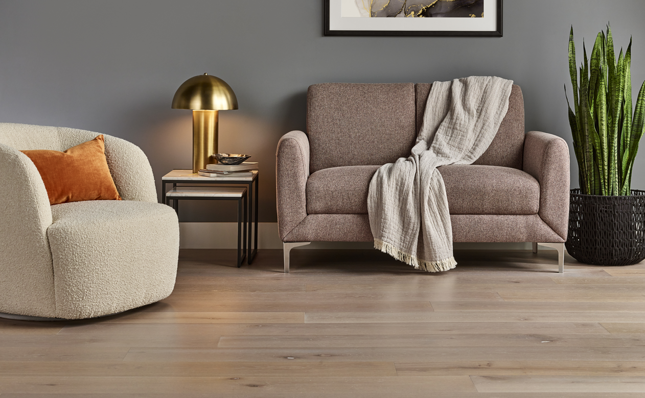 grey toned wood in living room