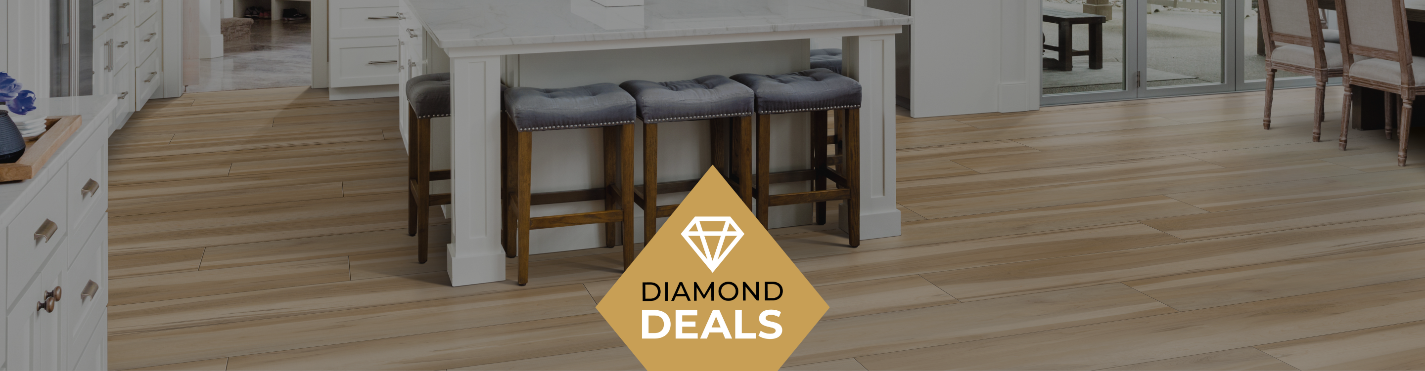 Hardwood closeup with pine needles.